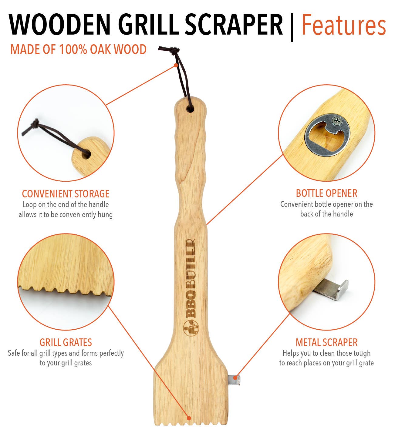 BBQ Butler | Wood Grill Scraper
