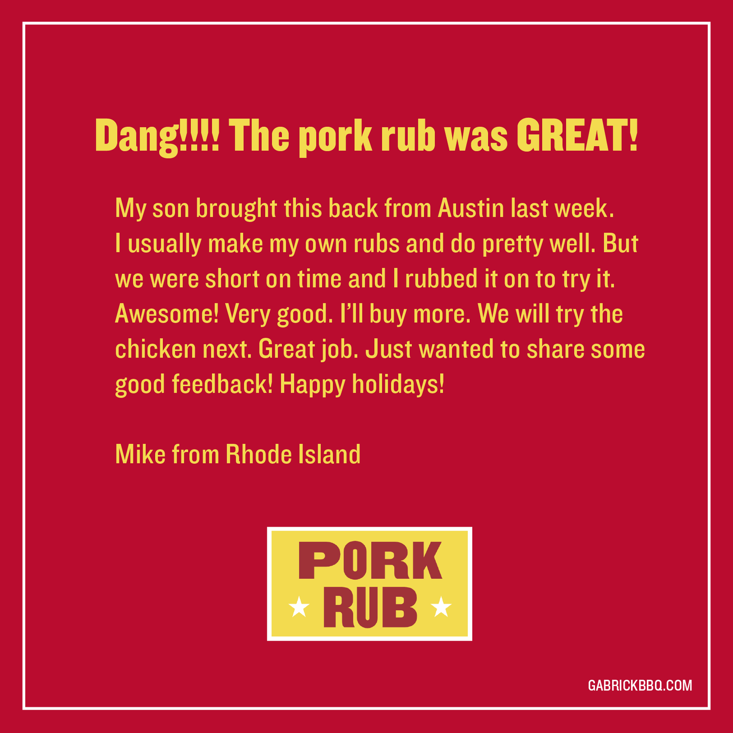 Gabrick | Pork Rub Seasoning