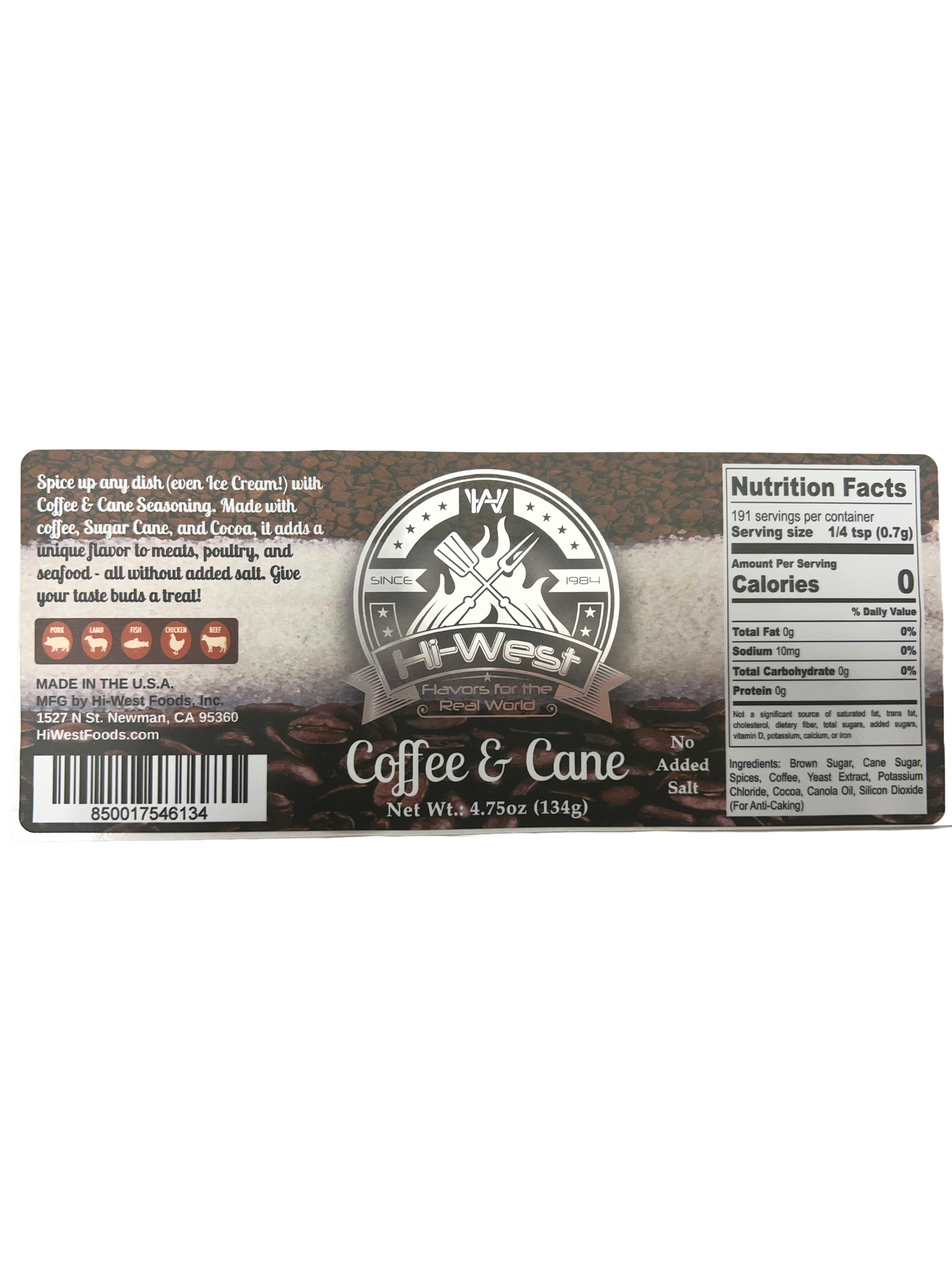 Hi-West | Coffee & Cane Seasoning