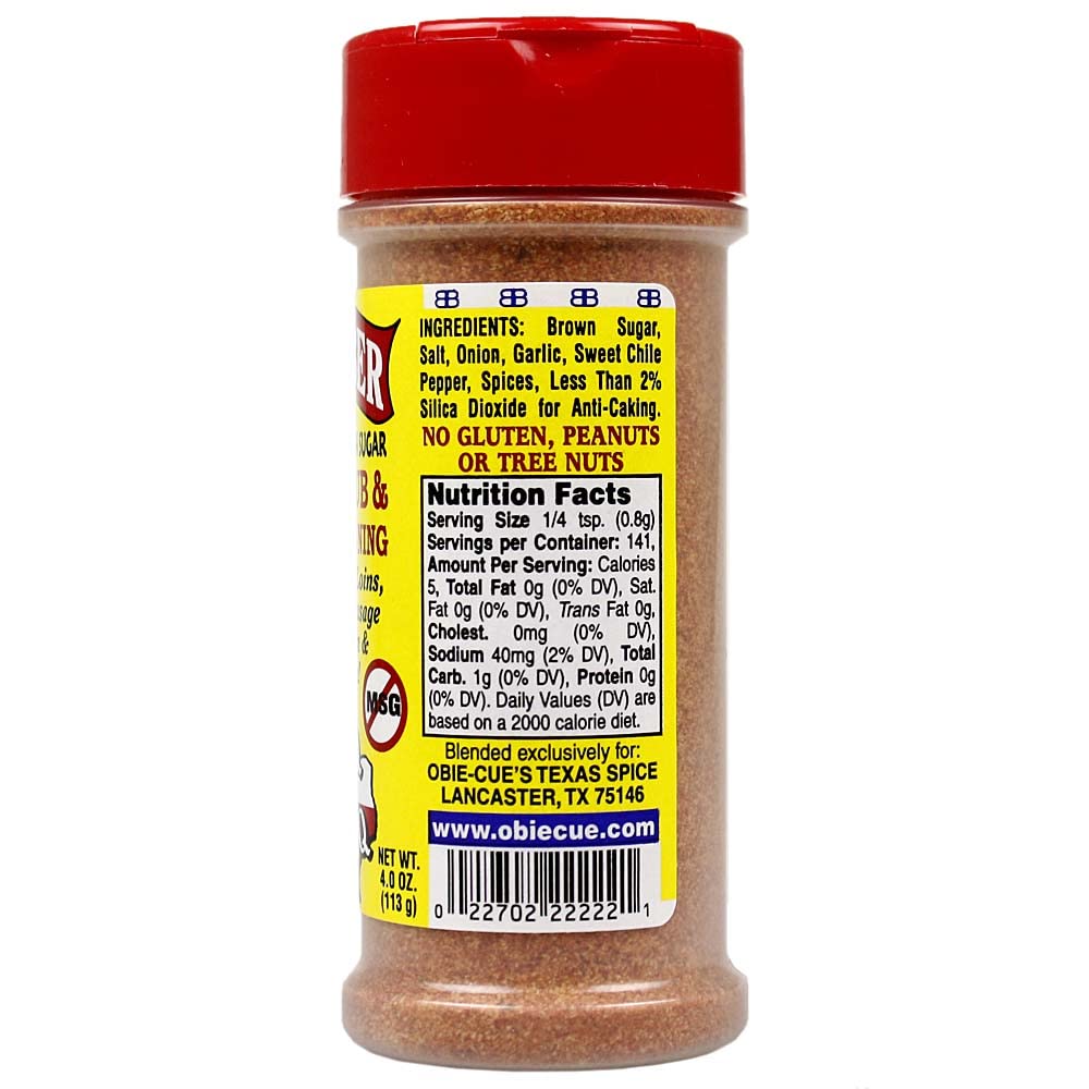 Obie-Cue’s | BBQ Bomber Mild Brown Sugar BBQ Rub & Bean Seasoning