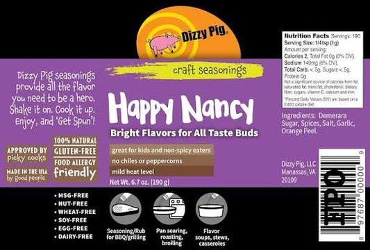 Happy Nancy Pepper and Chile Free Mild Seasoning