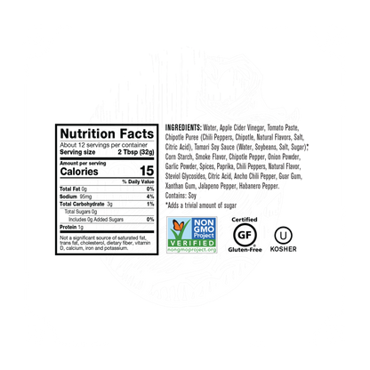 Smoke 'N Chipotle - Sugar Free BBQ Sauce: 12.25oz