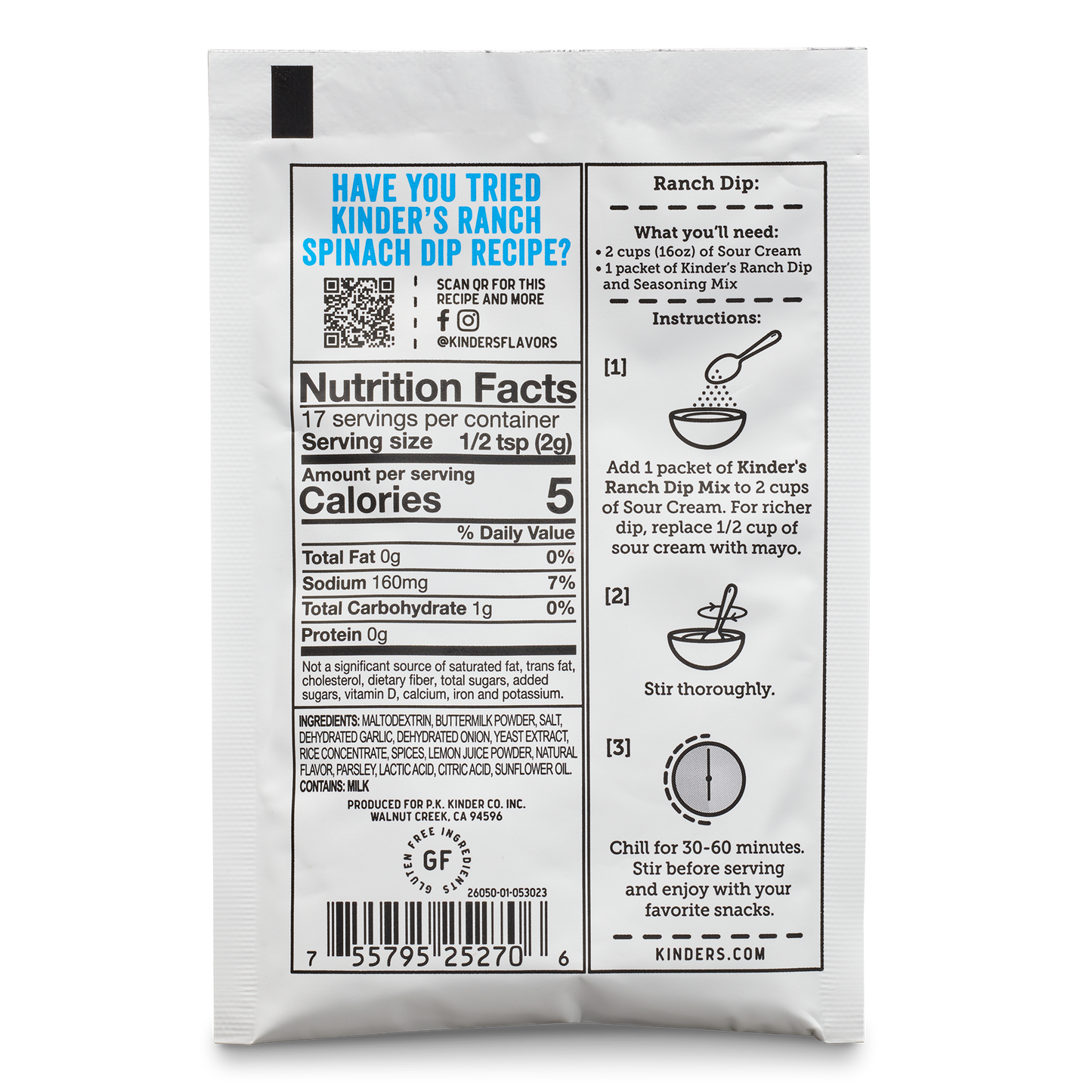 Kinder's | Ranch Dip & Seasoning Mix