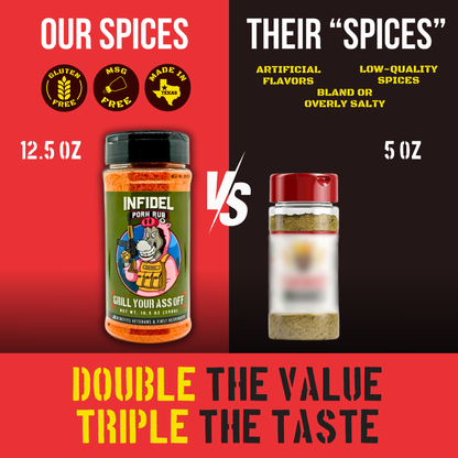 Grill Your Ass Off | Infidel Pork Rub™ – Bold Flavor for Unforgettable BBQ