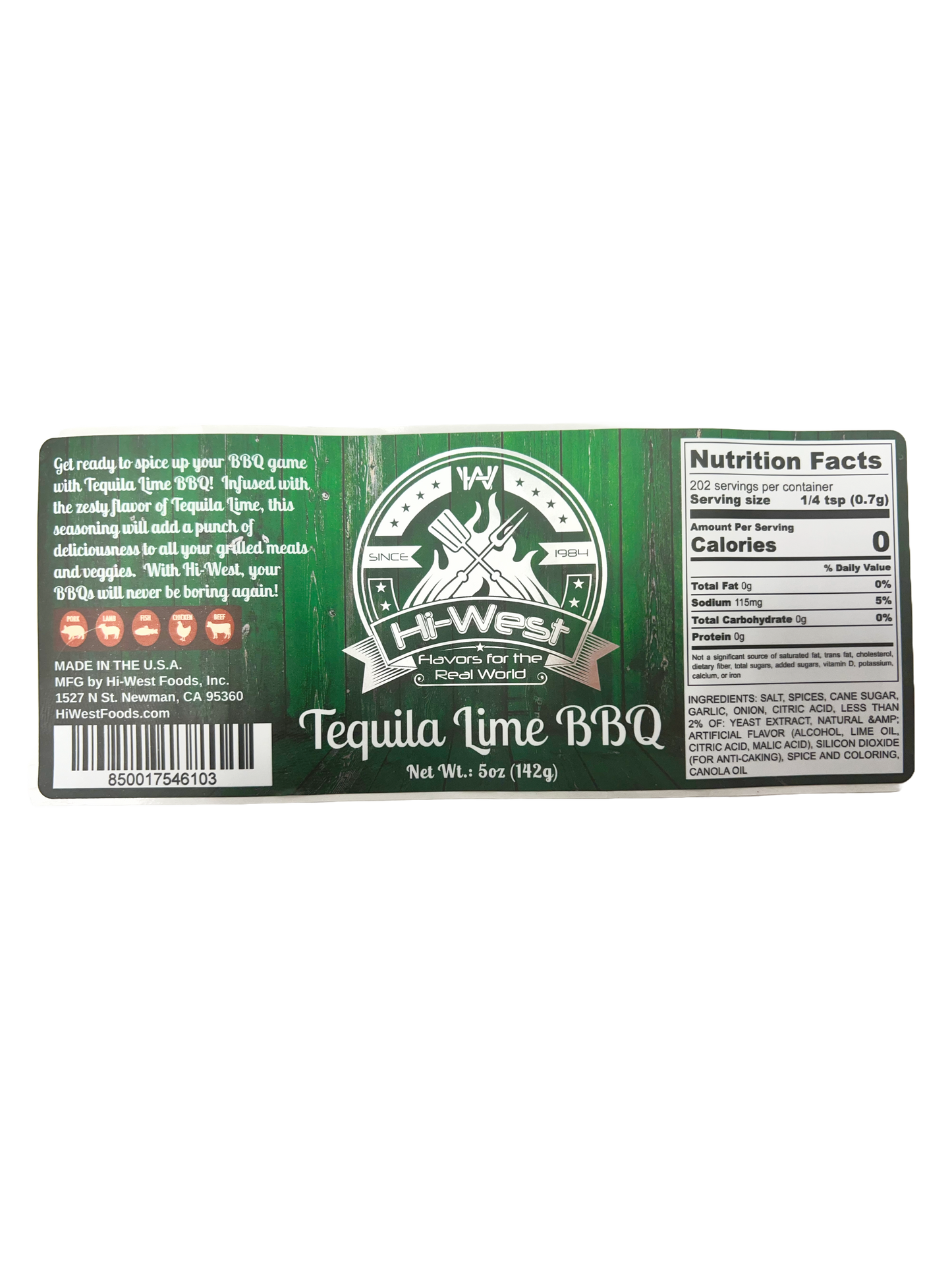 Hi-West | Tequila Lime BBQ Seasoning