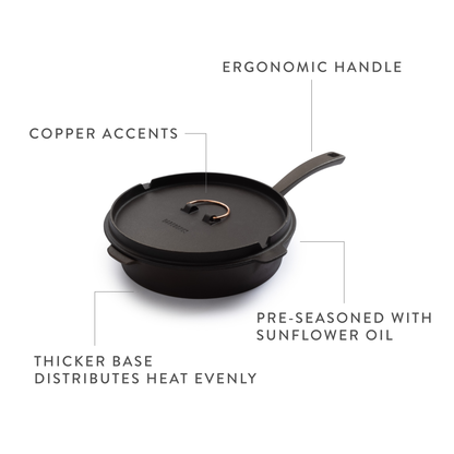 Barebones | All-In-One Cast Iron Skillet: 6"