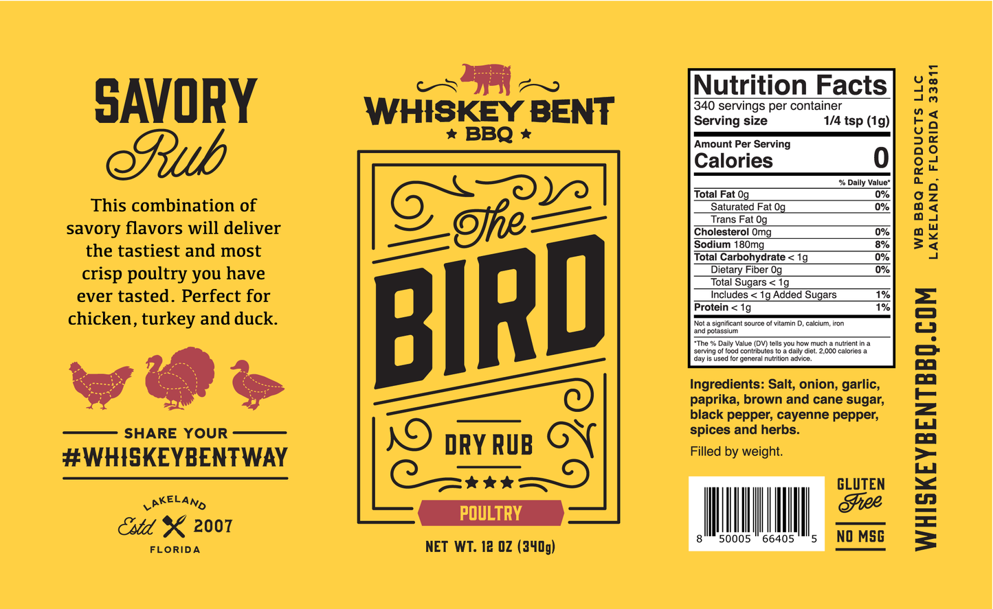 The Bird - Poultry Rub by Whiskey Bent
