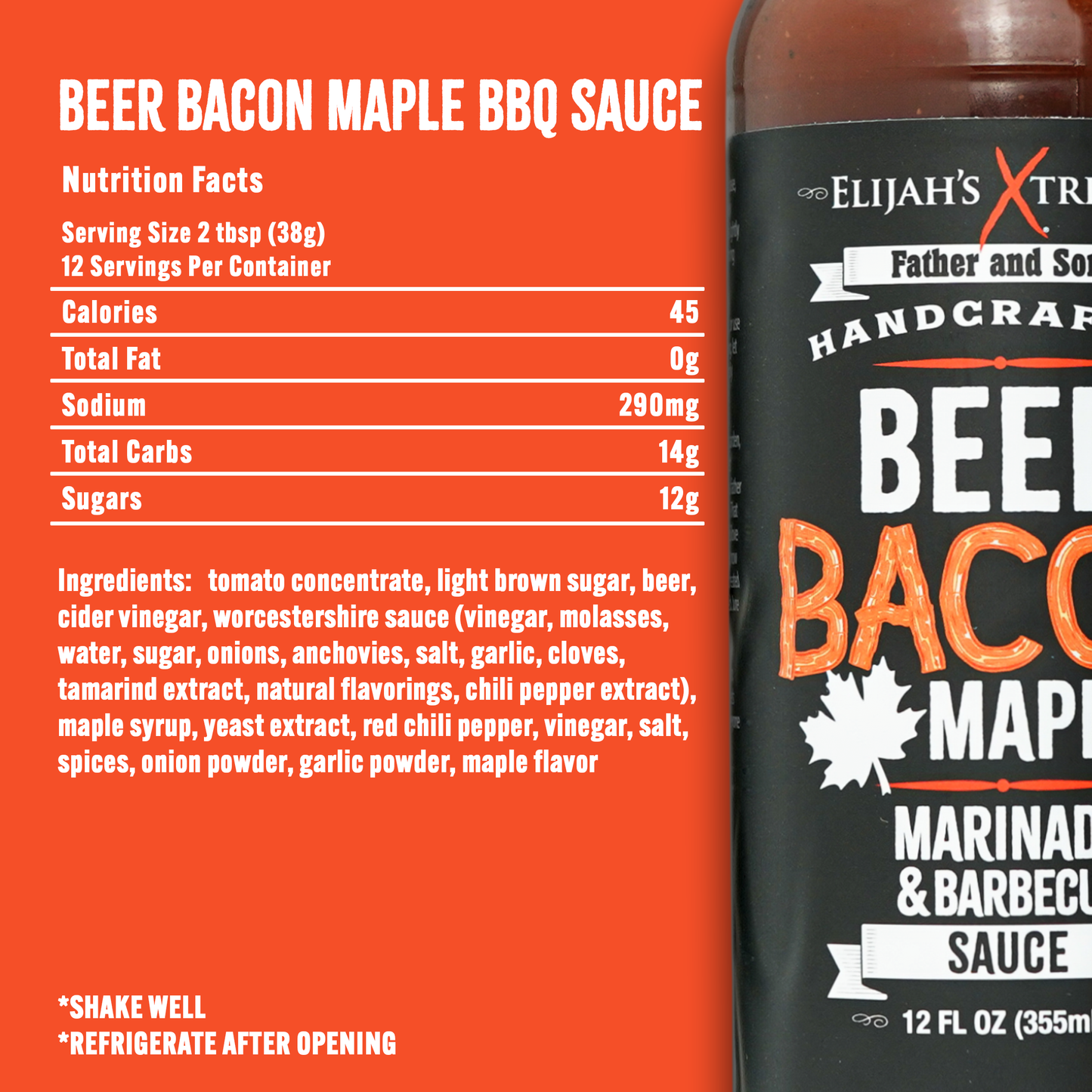 Elijah's Xtreme | Beer Bacon Maple BBQ Sauce & Marinade