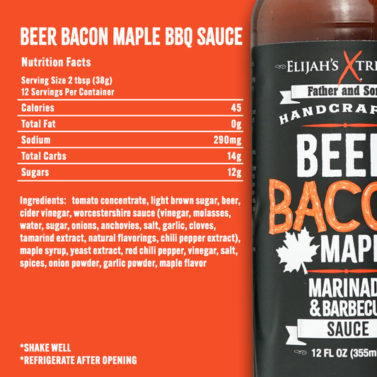 Elijah's Xtreme | Beer Bacon Maple BBQ Sauce & Marinade
