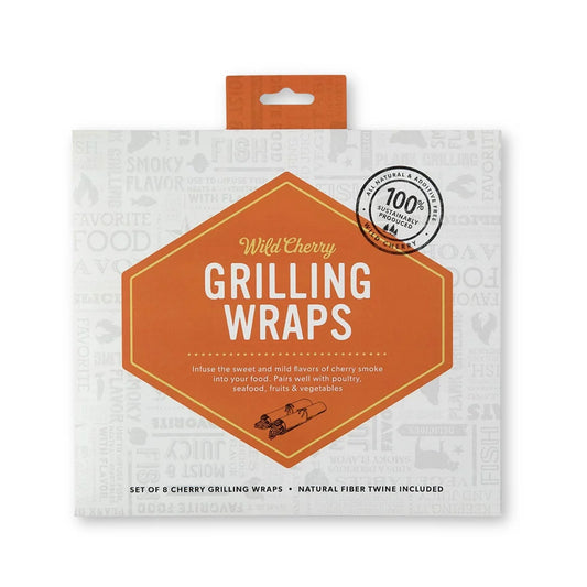 Wildwood Grilling | 7.25” x 8” – 8 Pack with Natural Twine for Seafood, Chicken & Vegetables