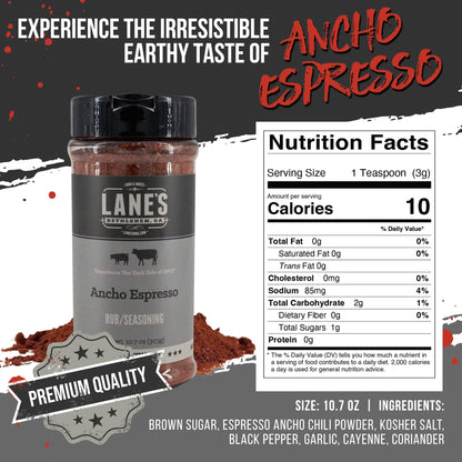 Lane’s Ancho Espresso Rub/Seasoning