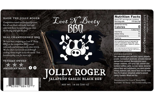 Loot and Booty Jolly Roger Jalapeño Garlic Black Rub
