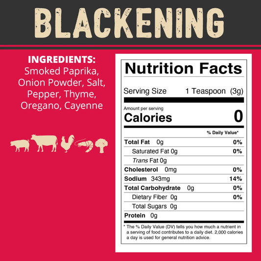 Lane’s Blackening Rub/Seasoning SUGAR FREE