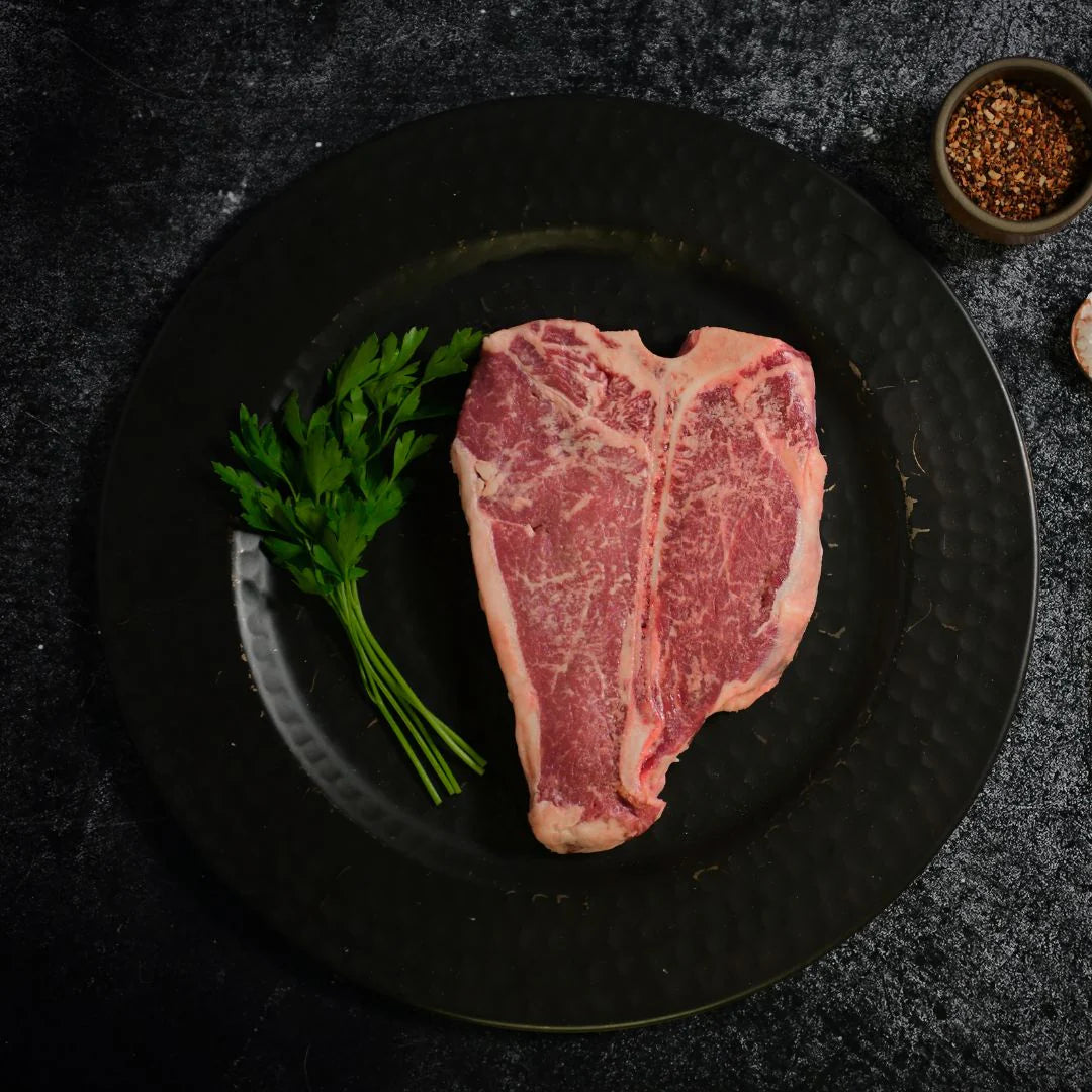 Wanderer | Free Range Barley beef Porterhouse steak 22oz-24oz