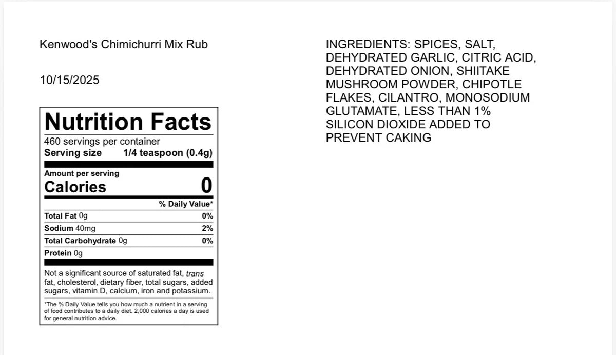 Kenwood’s Rustic Blends | Chimichurri