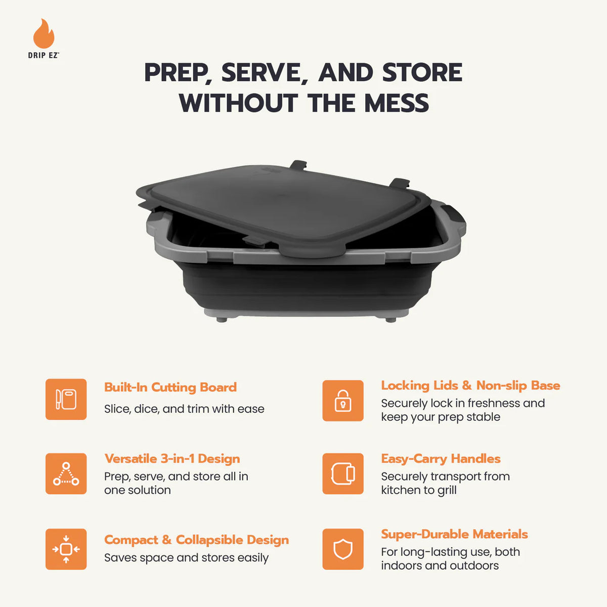 Drip EZ | BBQ Prep Tub- V2 Pitmaster green