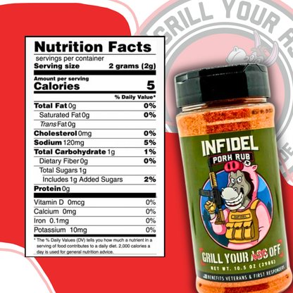 Grill Your Ass Off | Infidel Pork Rub™ – Bold Flavor for Unforgettable BBQ