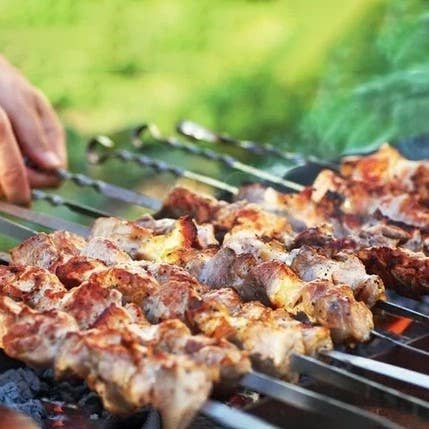 Grill Sticks for BBQ and Shish Kabob, Stainless Steel