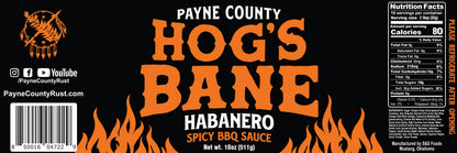 Payne County | Hog's Bane Habanero BBQ Sauce 18oz