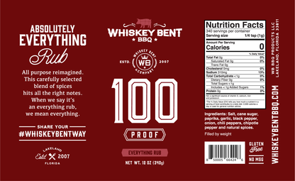 100 Proof - All Purpose Rub Whiskey Bent