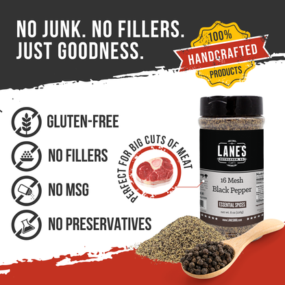 Lane's | Premium 16 Mesh Black Pepper