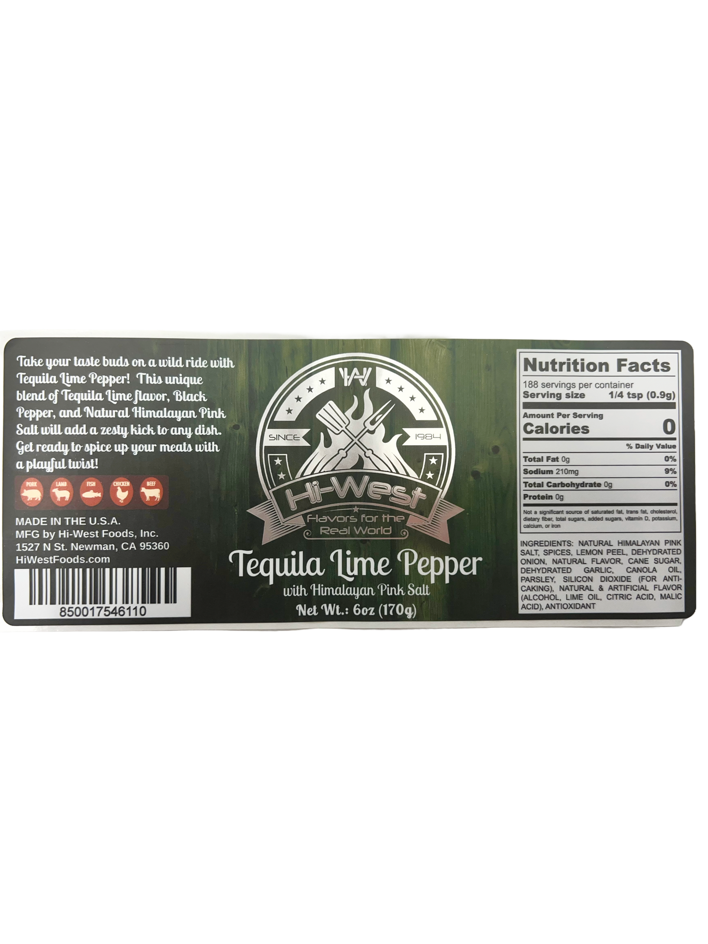 Hi-West | Tequila Lime Pepper Seasoning