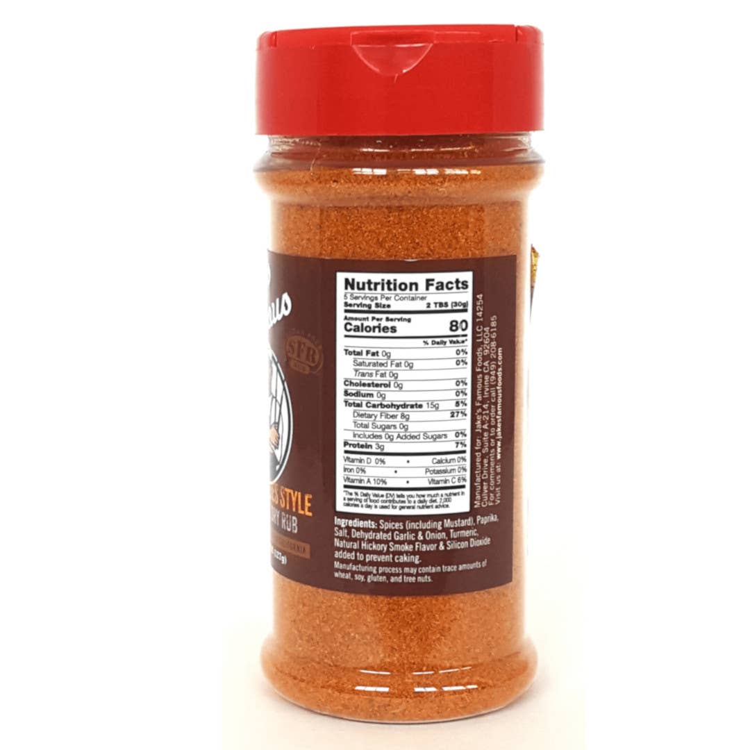 Jake's Famous | Memphis Style No Sugar BBQ Rib Rub 5 Ounce